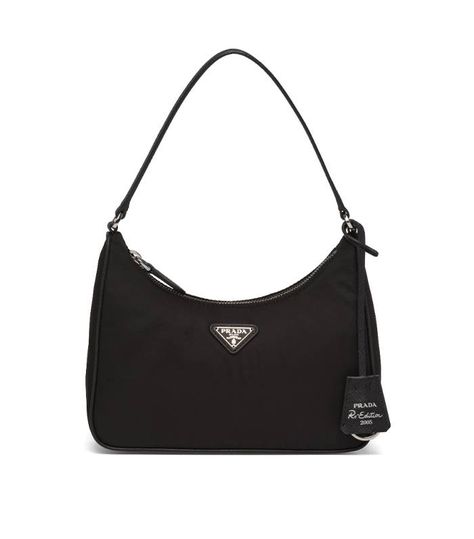 Prada Nylon Bag, Prada Re Edition 2005, Prada Triangle, Prada Re Edition, Girly Bags, Popular Bags, Fancy Bags, Pretty Bags, Triangle Logo