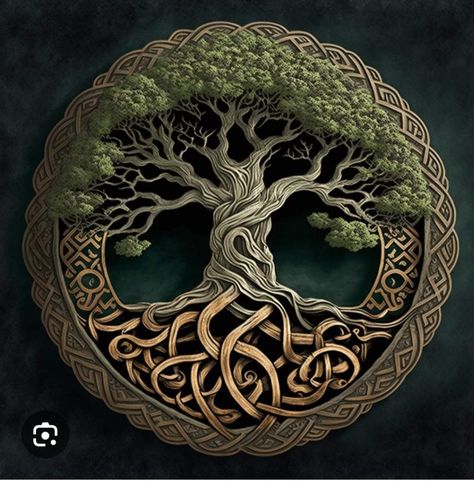 Norse Mythology Yggdrasil, Tree Of Yggdrasil, Yggdrasil Art, Norse Mythology Gods, Nordic Tree Of Life, Norse Tree Of Life, Celtic Heroes, Rave Fans, Yggdrasil Tattoo