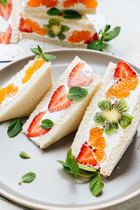 Japanese Fruit Sandwich Recipe | Cozymeal Japanese Food Sandwich, Japanese Sandwich Bento, Japan Fruit Sandwich, Japanese Sweet Sandwich, Fruit Sandwich Aesthetic, Fruit Sandwich Recipes, Japanese Snacks Recipe, Japanese Fruit Sandwiches, Japanese Fruit Sandwich Recipe