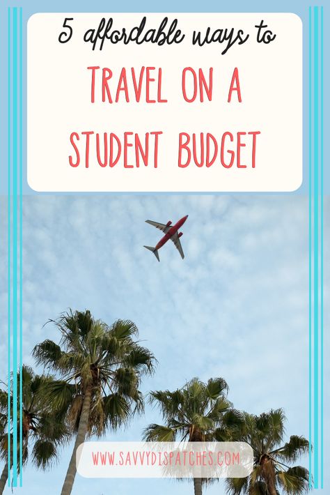 FIVE Affordable Ways to Travel on a Student Budget | How to Travel as a College Student | College Student Budget Travel #travel #budgettravel Budget Student, College Student Budget, Family Traveling, Working Abroad, Student Budget, Holiday Tips, Funny Travel, Budget Travel Destinations, Travel Budget