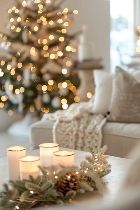 Neutral Christmas Decor - Embracing Serenity White And Tan Christmas Decor, Neutral Holiday Aesthetic, Christmas Aesthetic Neutral, Vanilla Christmas Aesthetic, Clean Christmas Aesthetic, Christmas Neutral Decor, Nude Christmas Decor, Beige Christmas Aesthetic, Beige Christmas Decor