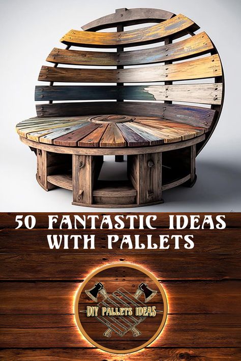 50 fantastic ideas to reproduce with recycled pallets, 1000 ideas for our home, small pallets wood project, easy pallets project. Pallets and waste wood are an excellent solution to save money and make your home a unique place, bathrooms, bedrooms, garden furniture, pool linings built at home with a little manual skill, will make our home a place unique. #palletsideas #recycledpallets #WoodworkingGuide #WoodworkingSkill #WoodworkingProjects #woodworkingideas #DIYWoodworking Unique Pallet Ideas, Ideas With Pallets, Diy Wood Pallet Projects, Pallet Furniture Designs, Pallet Projects Easy, Pallet Patio Furniture, Pallet Projects Furniture, Pallet Ideas Easy, Pallet Designs