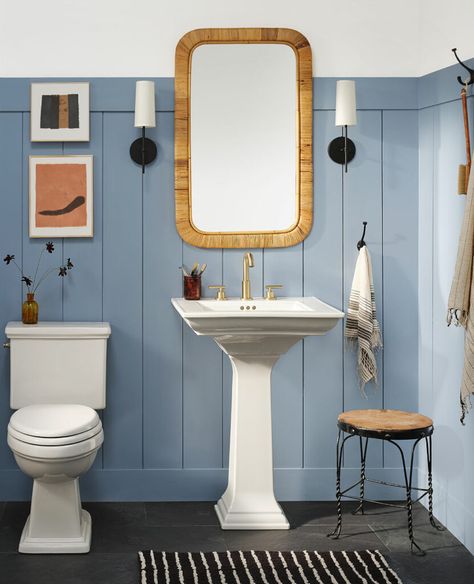 Color of the Month February 2022: Aleutian | Tinted Sw Aleutian, Trending Bathroom Colors, Popular Bathroom Colors, Small Bathroom Paint Colors, Small Bathroom Paint, Small Bathroom Colors, Best Bathroom Vanities, Bathroom Paint, Latest Bathroom