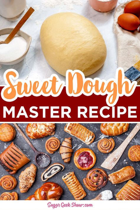 Basic Sweet Yeast Dough Recipe, Sweet French Bread, Kolache Dough Recipe Bread Machine, Bread Machine Kolaches Dough, Master Cookie Dough Recipe, Brioche Dough Recipe, Kolache Dough Recipe, Basic Sweet Dough Recipe, Sweet Dough Recipe