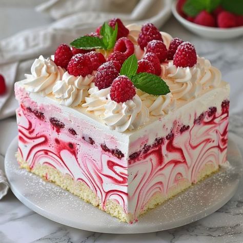 Raspberry Cakes, Optimal Recipes, Birthday Cake Recipes, Raspberry Swirl Cheesecake, Swirl Cheesecake, Raspberry Recipes, Cheesecake Desserts, Raspberry Cheesecake, A Piece Of Cake