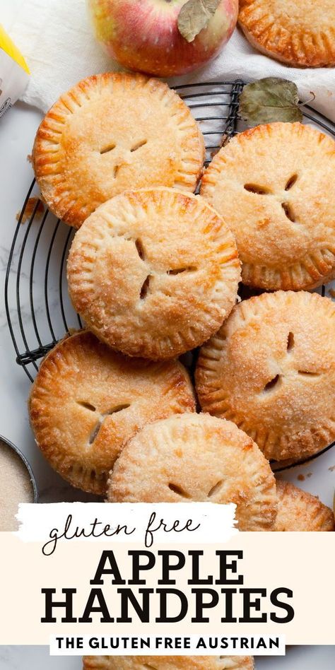 Satisfy your sweet tooth with these irresistible Caramel Apple Hand Pies! Featuring a rich, gooey caramel apple filling inside a flaky, golden gluten free pie crust, these hand pies are the perfect treat for any occasion. Ideal for fall gatherings, cozy afternoons, or a delightful dessert, this easy recipe will have everyone coming back for more. Enjoy the flavors of autumn with every bite! Caramel Apple Hand Pies, Caramel Apple Filling, Fall Desserts Gluten Free, Gluten Free Desserts Thanksgiving, Gluten Free Apple Pie, Gluten Free Apple, Apple Caramel, Gluten Free Cake Recipe, Gluten Free Pie Crust