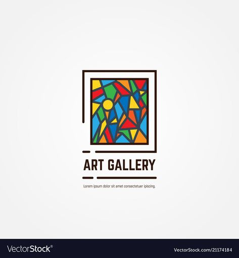 Art Gallery Logo Design, Gallery Logo Design, Art Gallery Logo, Gallery Logo, Museum Logo, Gallery Icon, Painting Logo, Abstract Art Gallery, Lines Abstract