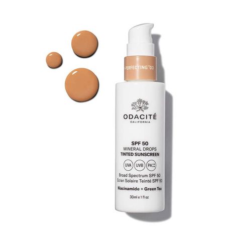 Odacite SPF 50 Flex-Perfecting Mineral Drops Tinted Sunscreen 30 ml French Beauty Products, Performance Hairstyles, Tinted Sunscreen, Tinted Spf, Organic Cleaning Products, Neutral Undertones, Chamomile Flowers, Mineral Sunscreen, Even Out Skin Tone