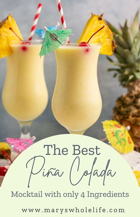 Best Pina Colada Recipe Non Alcoholic, Mocktails Non Alcoholic Pina Colada, Mocktail Pina Colada Recipe, Non Alcoholic Cocktails Summer, Pins Colada Mocktail, Best Virgin Pina Colada Recipe, Easy Pina Colada Recipe Non Alcoholic, Pina Colada Virgin Recipe, Pina Colada Mocktail Recipe