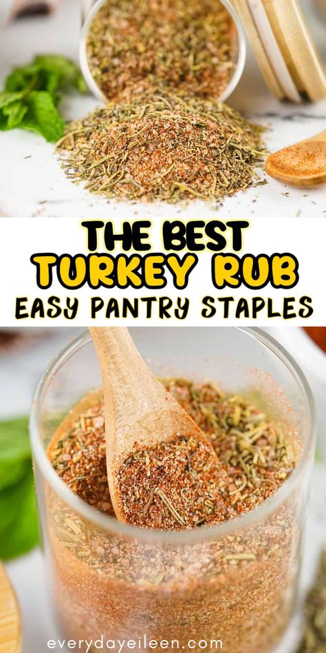 Best Seasonings For Turkey, Best Rub For Turkey, Traditional Turkey Seasoning, Turkey Spice Rub Recipes, Easy Turkey Dry Rub, Best Turkey Dry Rub, Best Spices For Turkey, What Seasonings To Put On A Turkey, Best Dry Rub For Turkey