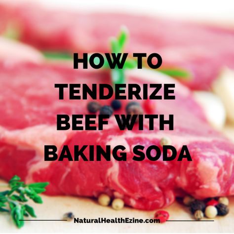 HOW TO TENDERIZE BEEF WITH BAKING SODA  I use it in hamburger so its not so grainy Natural Kitchen, Essen, How To Tenderize Beef, Tenderize Beef, Meat Tenderizer Recipe, Velveting Meat, Velveting Beef, Baking Soda Benefits, Beef Tips