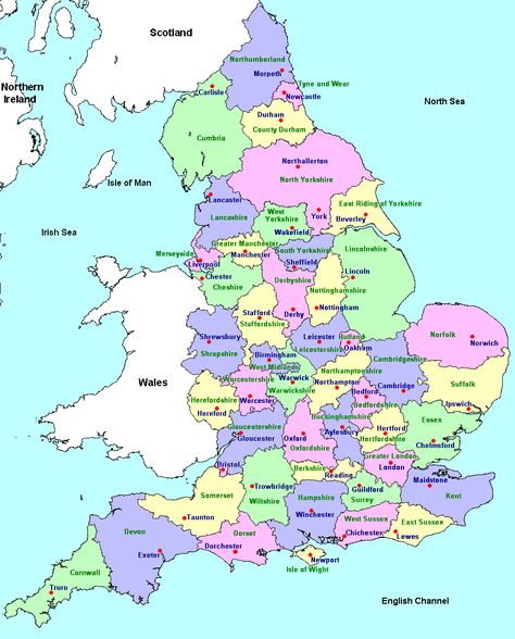 Map of England with Counties England Counties Map, Uk Counties Map, Maps Of England, Atlas Reference, Uk Roadtrip, Map Of Uk, Map Of The Uk, Map Of England, Map Of Great Britain