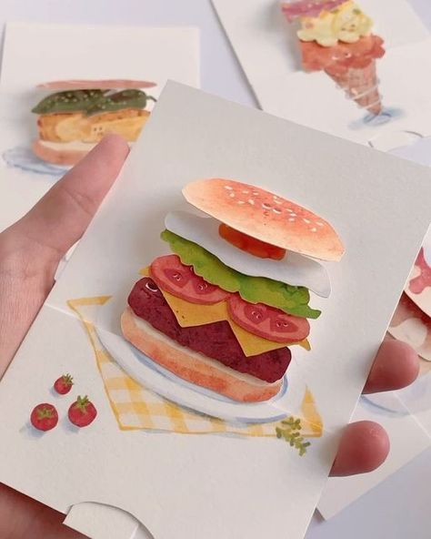 Awesome mechanics and great idea Hamburger Craft, Diy Pop Up Cards, Dungeon Crawler, Diy Pop, Card Tutorial, Card A, Diy Stuff, Pop Up Cards, Crafty Craft