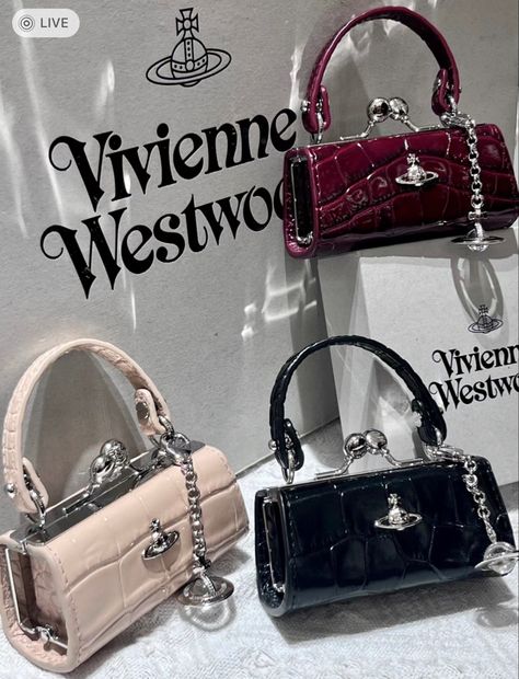 Vivienne Westwood FW23 orb bag pink red and black Tas Lv, Vivienne Westwood Bags, Vivienne Westwood Jewellery, My Style Bags, Luxury Bags Collection, Girly Bags, Fancy Bags, Pretty Bags, Cute Bags