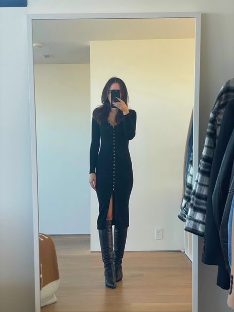 Amazon Cardigan Sweater Dress Review | POPSUGAR Fashion Amazon Cardigan, Dress Boots Outfit, Sweater Over Dress, Dress From Amazon, Fall Sweater Dress, Sweater Dress Outfit, Looks Country, Amazon Dresses, Dresses Casual Winter