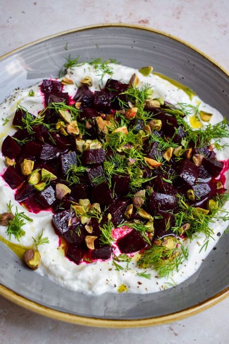 Pistachio Salad, Whipped Feta, Small Food Processor, Easy Salads, Finger Food, Beets, Pistachio, Food Inspiration, Salad Recipes