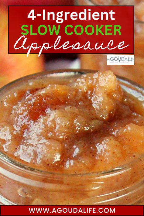 Chunky Applesauce Recipe, Homemade Applesauce Recipes, Slow Cooker Applesauce, Crockpot Applesauce, How To Make Applesauce, Applesauce Recipe, Apple Sauce Recipes, Apple Dumplings, Homemade Applesauce