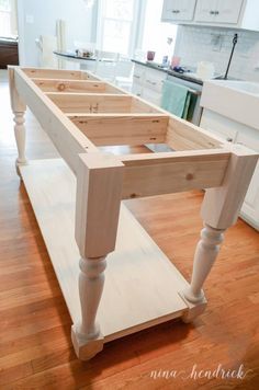 DIY Kitchen Island & Building Plans | Learn how to build this gorgeous furniture-style DIY kitchen island with this tutorial and free step-by-step building plans from Nina Hendrick Design Co.! Kitchen Island Building Plans, Style Kitchen Island, Diy Kitchen Island, Free Plans, Trendy Kitchen, Style Kitchen, Building Plans, Furniture Styles, Ideas Kitchen