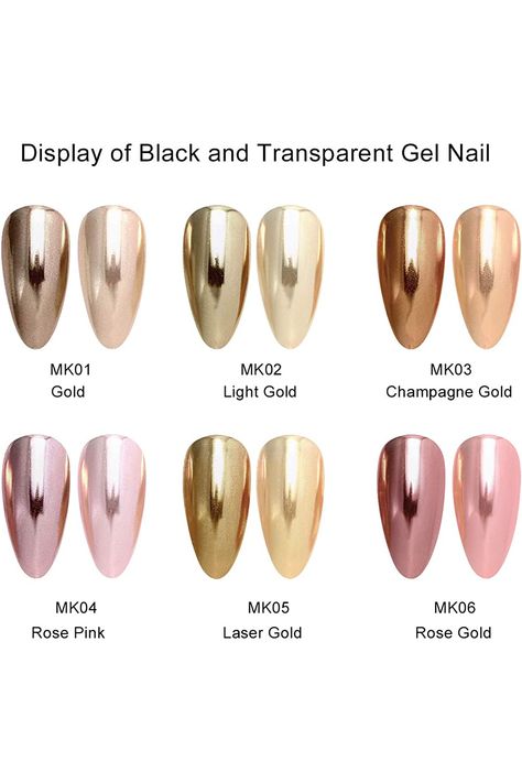 Ongles Beiges, Gold Chrome Nails, Rose Gold Chrome, Chrome Nail Powder, Chrome Nails Designs, Mirror Nails, Chrome Nail, Chrome Powder, Nail Powder