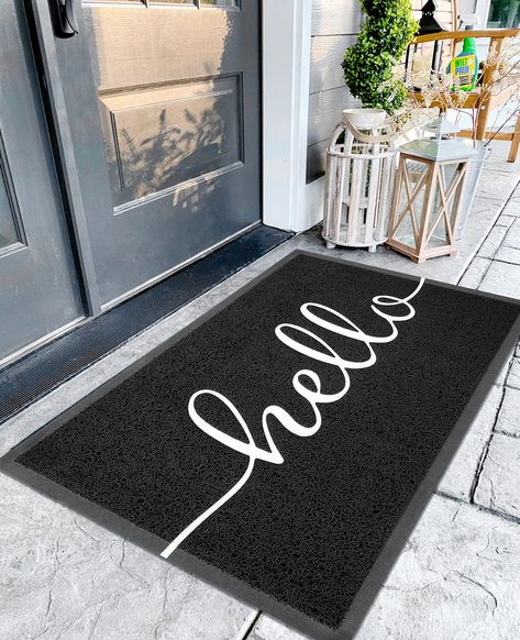 PRICES MAY VARY. 👍【Updated Backing】EARTHALL backing material is more durable and heavier than the others. We are using a better manufacturing process and rubber material (not PVC or glue) with the raised patterns so that the door mat always stays in place and will not be melted like other door mats even at high temperatures. 👍【Durable & Easy To Clean】Heavy duty durable design, yet soft and flexible which will not fade or wear out and will remain like new even after many washes. Our indoor outd Funny Welcome Mats, Front Porch Mat, Front Doormat, Door Mat Outdoor, Indoor Mats, Porch Mat, Front Door Rugs, Hello Doormat, Funny Welcome Mat