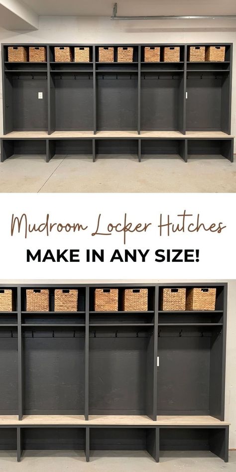 Cubbies For Mudroom, Diy Lockers Mudroom, Mud Room Cubby Ideas, Mudroom Locker Plans, Lockers Ideas For Home, Easy Diy Mudroom, Diy Lockers, Diy Mudroom Lockers, Cubby Diy