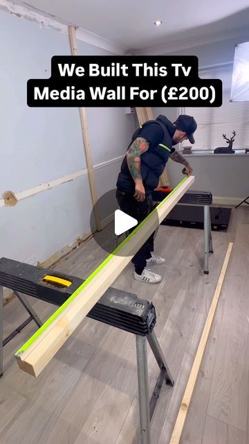 The Home Improvements Channel UK on Instagram: "How To Build A Tv Media Wall Full Video Is Out Now   #how #howto #homeimprovement #build #media #mediawall #diy #doityourself #reels #asmr #asmrcommunity #asmrsounds" Tv Media Wall, Built In Tv Wall Unit, Built In Wall Units, Television Wall, Tv Cupboard, Bedroom Tv Wall, Tv Wall Cabinets, Wall Unit Designs, Built In Entertainment Center