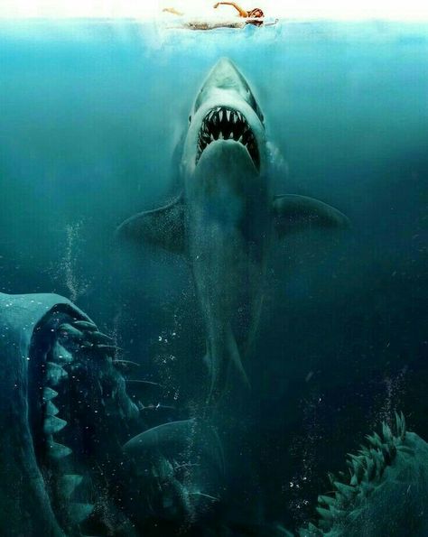 Megladon Shark Pictures, Meg Movie, Mega Shark, Sharks Scary, The Meg, Shark Photos, Scary Photos, Shark Pictures, Jaws Movie