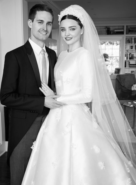 Miranda Kerr’s Wedding Dress: An Exclusive Look at Her Custom Dior Haute Couture Gown | Vogue Miranda Kerr Wedding, Dior Wedding Dresses, Dior Gown, Celebrity Bride, Magical Dress, Long Sleeve Ball Gowns, Iconic Weddings, Celebrity Wedding Dresses, Haute Couture Gowns