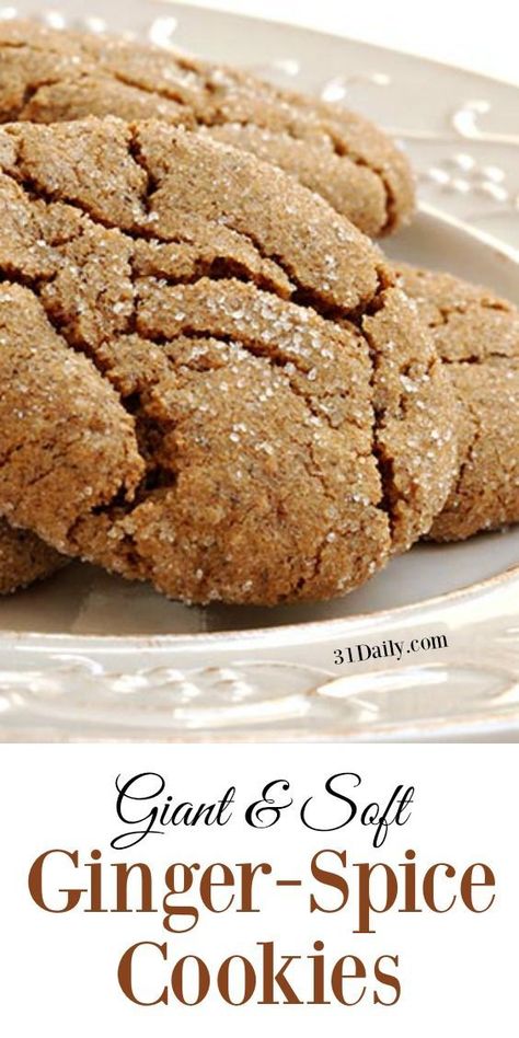 Recipe Ricotta, Ginger Spice Cookies, Soft Ginger Cookies, Cookies Stuffed, Shells Recipe, Ginger Molasses Cookies, Favorite Cookie Recipe, Ginger Spice, Molasses Cookies