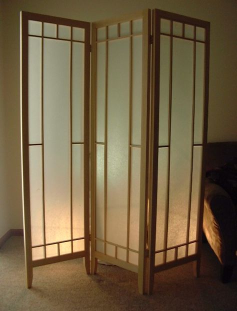 Shoji Paper, Changing Screen, Japanese Interior Design Modern, Chinese Room Divider, Shoji Doors, Japanese Door, Folding Screen Room Divider, Japanese Bedroom, Wooden Sliding Doors