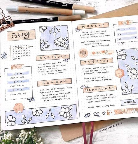 Boulet Journal Ideas Pages, Bullet Journal Weekly, Bullet Journal Ideas Templates, Creating A Bullet Journal, Bullet Journal Paper, Bulletin Journal Ideas, Bullet Journal Weekly Spread, Bullet Journal Mood, Bullet Journal Aesthetic