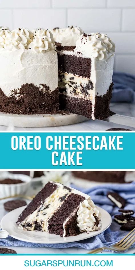 Cookies And Cream Box Cake, Oreo Cheesecake Cake, Chocolate Cake Layers, Oreo Crunch, Fudgy Chocolate Cake, Sugar Spun Run, Cookies And Cream Cheesecake, Cookies And Cream Cake, Cake Frosting Recipe