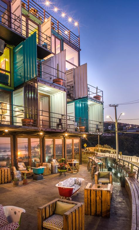 Shipping Container Restaurant, Container Hotel, Shipping Container Architecture, Shipping Container Design, Container Restaurant, Shipping Container Home Designs, Container Buildings, Building A Container Home, Container Architecture