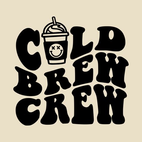 Cold Brew Aesthetic, Video Logo Design, Coffee Tshirt Design, Coffee Shop Shirt, Logo Design Aesthetic, Aesthetic Logo Design, Coffee Logos, Coffee Graphics, Badge Logo Design