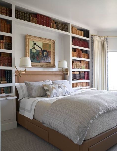 Bedroom, Bed, Furniture, Room, Shelf, Bed frame, Mattress, Interior design, Shelving, Bed sheet, Beds With Shelves Above, Built In Bookshelf Around Bed, Bookshelves Surrounding Bed, Ikea Bookcase Headboard, Tall Shelves Next To Bed, Bookcase In Master, One Color Bedroom Ideas, Bookshelves On Either Side Of Bed, Built In Bookcase Around Bed