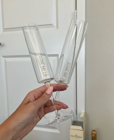 Edge Square Champagne Glass Flute … curated on LTK Wedding Champagne Glasses Diy, Frangipani Wedding, Bridesmaid Glasses, Wedding Ides, Bridal Shower Gifts For Bride, Wedding Wine Glasses, Wedding Champagne Glasses, Dream Wedding Decorations, Wedding Bottles