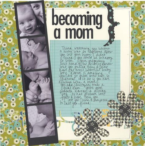 Scrapbook Baby Book Ideas, Baby Boy Scrapbook Layouts, Pregnancy Scrapbook, Baby Book Pages, Boy Scrapbook Layouts, Becoming A Mom, Baby Scrapbook Album, Unique Scrapbooks, Scrapbook Template