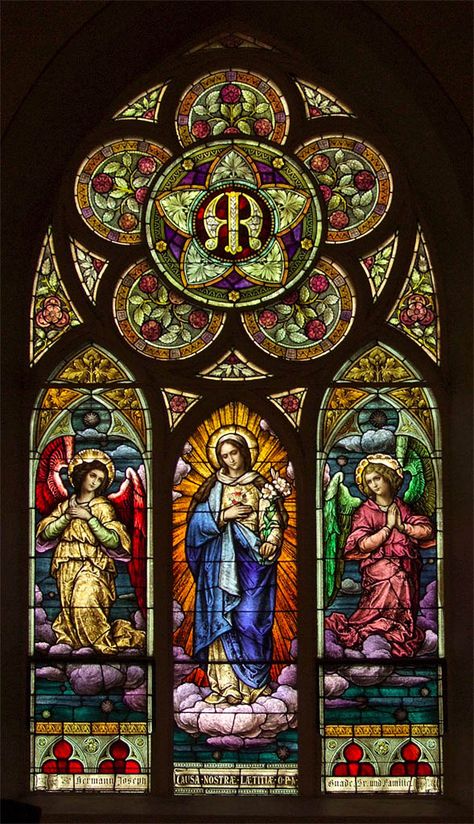 Church Stained Glass Windows Aesthetic, Catholic Stained Glass Art, Stained Glass Images, Church Glass Art, Stained Glass Art Church, Catholic Stained Glass Windows, Stainglass Window Art, Church Glass Windows, Stained Glass Wallpaper Iphone