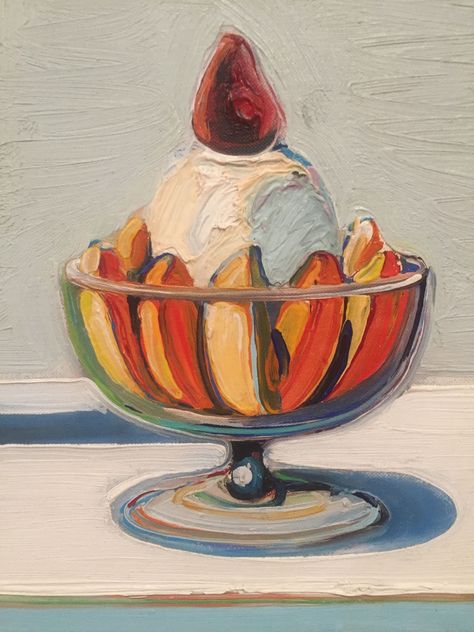 Wayne Thiebaud Art Lesson, Wayne Thiebaud Cakes, Famous Art Paintings, Food Art Painting, Pop Art Artists, Wayne Thiebaud, Food Artists, Art Lessons For Kids, Paintings And Drawings