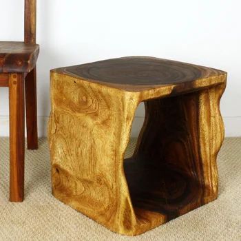 World Menagerie Malizia End Table | Wayfair Natural Edge Table, Country Chic Decor, Monkey Pod Wood, Carved Table, Wavy Design, Walnut Oil, Table Stand, Serving Table, Wood Worker