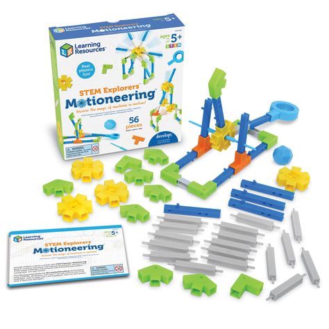 Buy Learning Resources STEM Explorers Motioneering Set at Michaels. com. Explore the physics fun found in these moving machines! Kids can build their own catapult, trebuchet, and windmill, then make 'em move when they explore. Explore the physics fun found in these moving machines! Kids can build their own catapult, trebuchet, and windmill, then make 'em move when they explore. This STEM building set comes with all of the pieces kids need to build, test, and tweak their moving STEM creations. As Stem Building, Kindergarten Stem, Engineering Toys, Kindergarten Games, Stem Challenges, Activity Kits, Science Kits, Critical Thinking Skills, Stem Toys