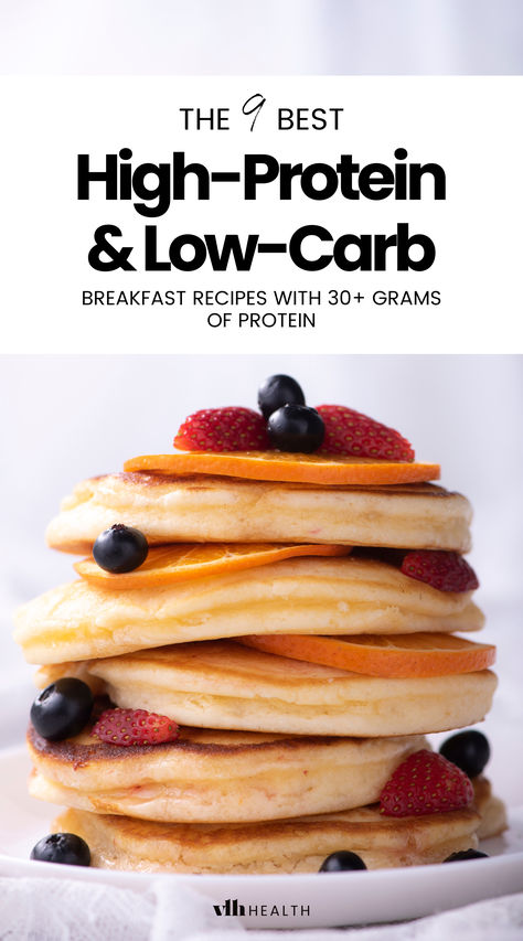 High protein low carb breakfast No Meat Protein Breakfast, Quick Breakfast Ideas Low Carb, Breakfast Ideas No Carb, Lean Protein Breakfast Ideas, Fat And Protein Breakfast, No Egg Protein Pancakes, High Protein Breakfast Pancakes, High Protein Low Carb Pancakes, Healthy Breakfast High Protein Low Carb