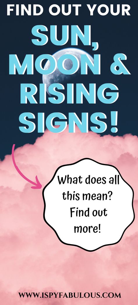 Ever wondered what your sun sign, moon sign or rising sign is and what it says about you? Or, want to learn more about the other people in your life? This easy guide gives you all the information you need to better understand your sun, moon and rising signs. #astrology #zodiac #sunsign #moonsign #risingsign Rising And Moon Sign, What Is Astrology, Astrological Elements, Sun Moon And Rising, My Moon Sign, Rising Signs, Moon Zodiac, Moon Meaning, Rising Sign