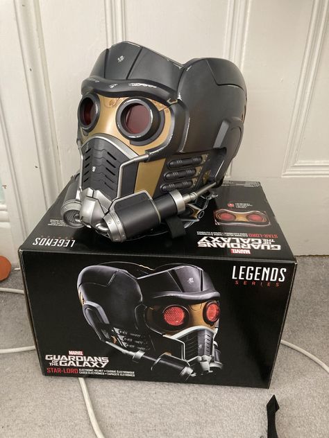 Finally got the Star-Lord mask that I wanted for a while - ThorGift.com - If you like it please buy some from ThorGift.com Marvel Decorations, Star Lord Mask, Starlord Mask, Marvel Masks, Marvel Decor, Marvel Diy, Fantastic Beasts Series, Boys Game Room, Movie Replica