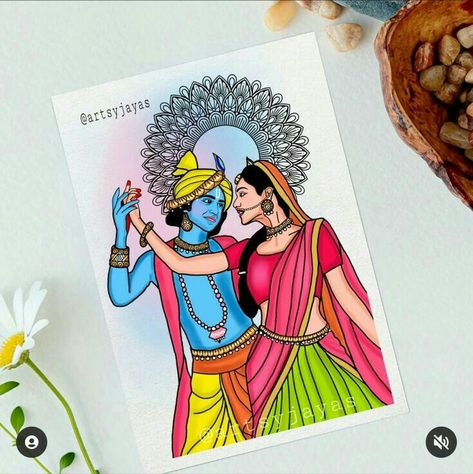 Pencil Art Drawings Radha Krishna, Radhakrishna Simple Drawing, Mandala Art Of Radha Krishna, Radha Krishna Aesthetic Sketch, Drawing Ideas Of Krishna, Radhakrishn Sketch, Radhakrishna Painting Easy, Radhe Krishna Painting Easy, Radhe Krishna Painting Canvas Easy