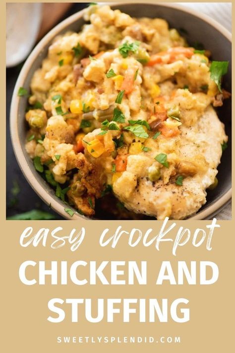 Crockpot Chicken Stuffing, Slow Cooker Chicken And Stuffing, Crockpot Chicken Casserole, Crockpot Chicken And Dressing, Crockpot Chicken And Stuffing, Stuffing Recipes Crockpot, Easy Crockpot Meals, Casserole Crockpot Recipes, Best Crockpot Chicken