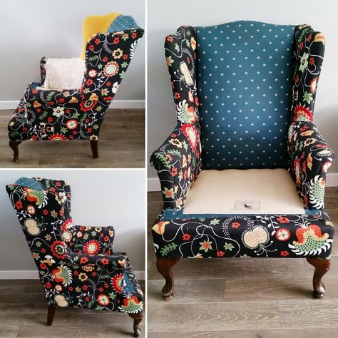 How to reupholster a wing back chair Strandmon Ikea, Reupholster Chair Diy, Upholstered Chairs Diy, Restauration Hardware, Chair Reupholstery, Diy Furniture Upholstery, Wing Back Chair, Furniture Reupholstery, Handmade Chair