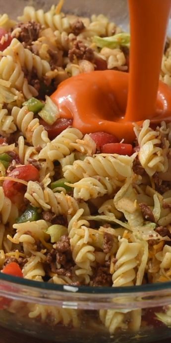 Taco Macaroni Salad, Mccormick Salad Supreme Pasta Salad, Cold Taco Salad, Taco Pasta Salad, Cold Pasta Salad Recipes, Easy Pasta Salad Recipe, Taco Pasta, Best Pasta Salad, Cold Pasta Salad