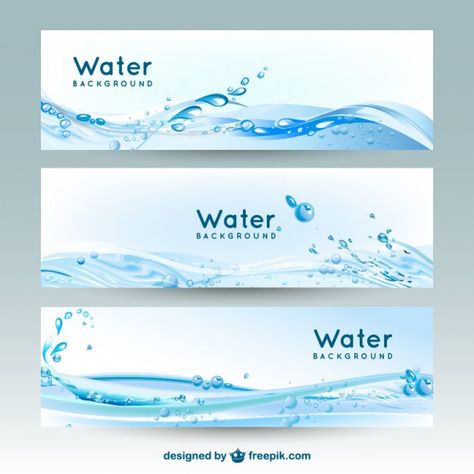 Water banner backgrounds Premium Vector | Premium Vector #Freepik #vector #background #banner #water #background-banner Water Banner, Water Slogans, Mineral Water Brands, Under The Sea Background, Save Water Poster, Water Bottle Label Design, Water Packaging, Bottle Design Packaging, Water Poster