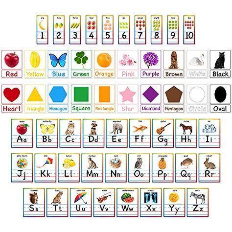 Posters For Kindergarten, Manuscript Alphabet, Birthday Bulletin Boards, Number Posters, Kindergarten Classroom Decor, Classroom Wall Decor, Learning Poster, Alphabet Number, Bulletin Board Sets